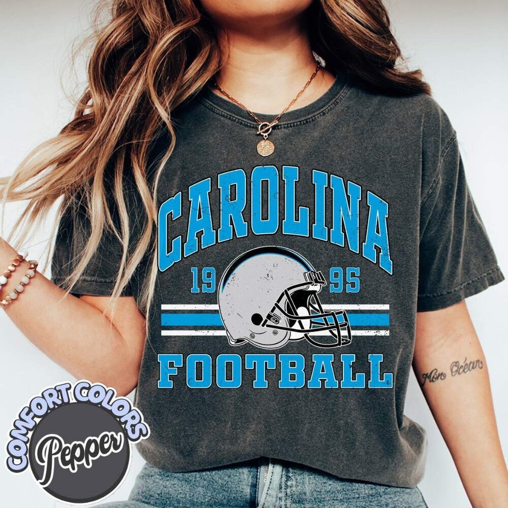 Carolina Football Old School Design Comfort Colors Tee 91